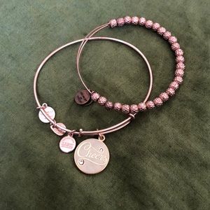 Rose Gold Alex and Ani Bracelet Duo